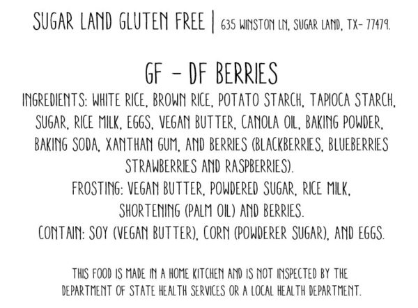 Gluten free berries cake